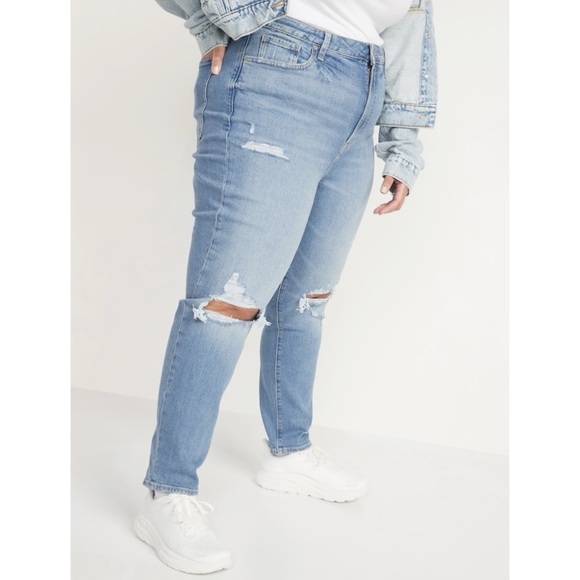 High Waist Straight Leg Jeans - Picture 1 of 7